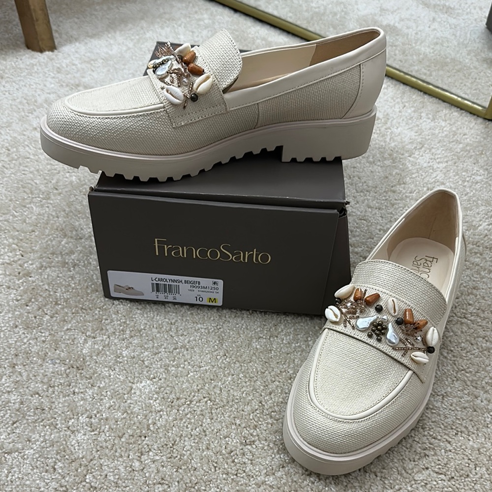 Franco Sarto - Women's Carolynn-Shell Lug Sole Loafers